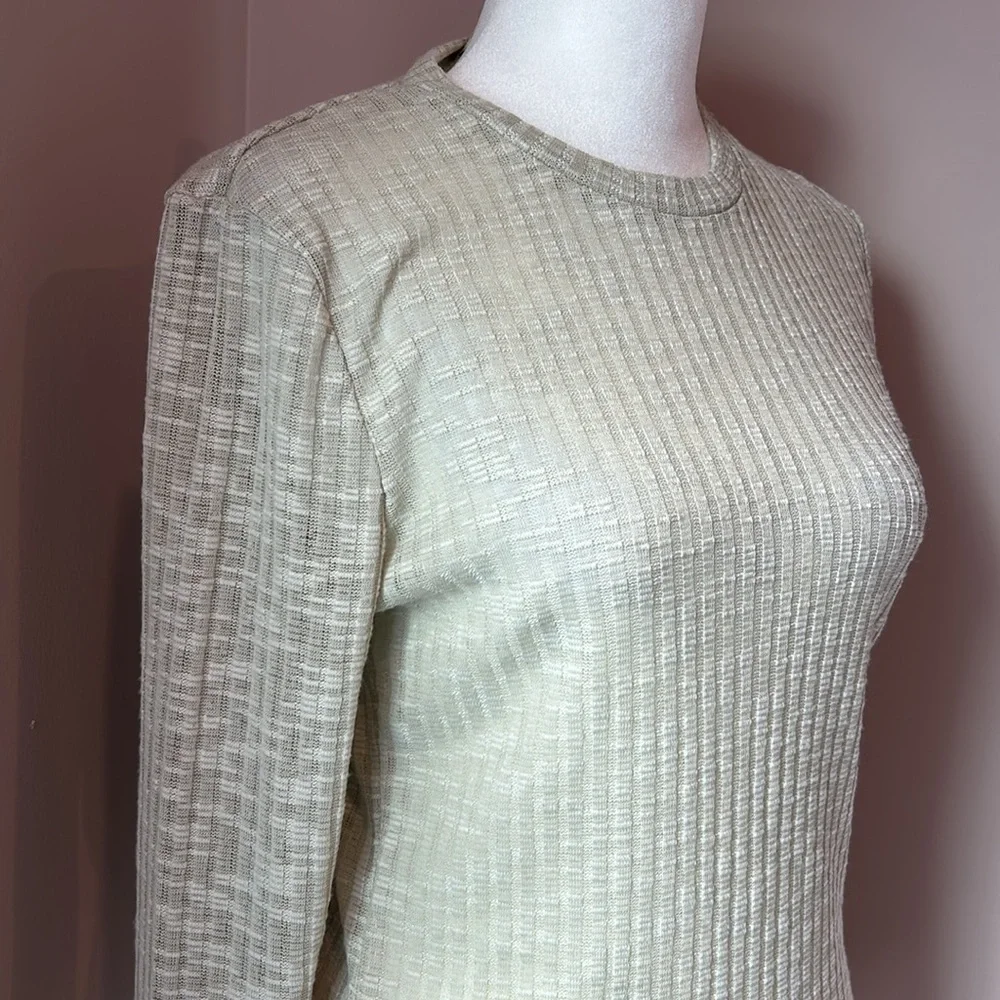 NWT Intimately Free People Aura Layering Top Semi Sheer Long Sleeve Small